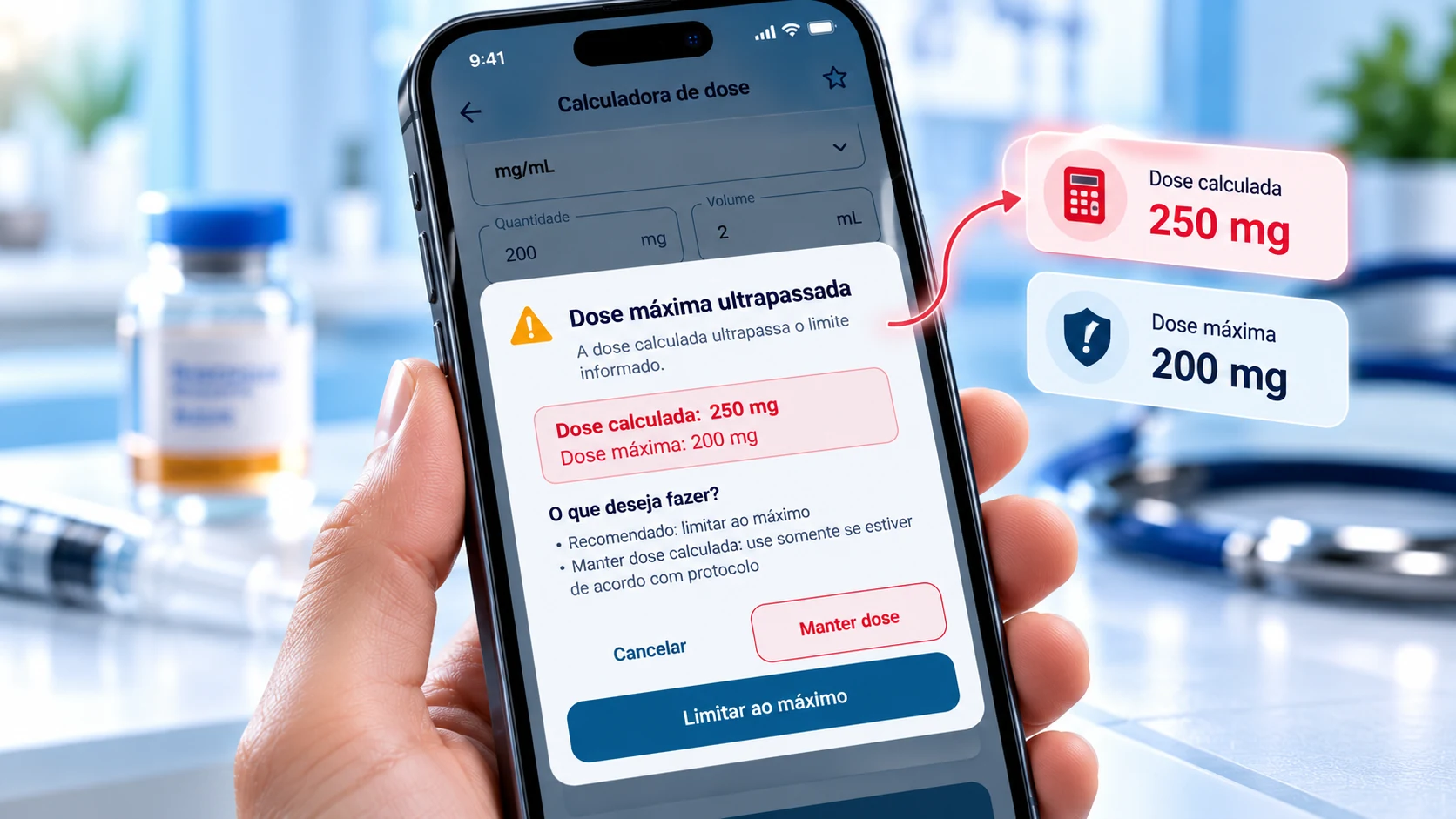 Controle de dose máxima no Dose Certa